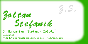 zoltan stefanik business card